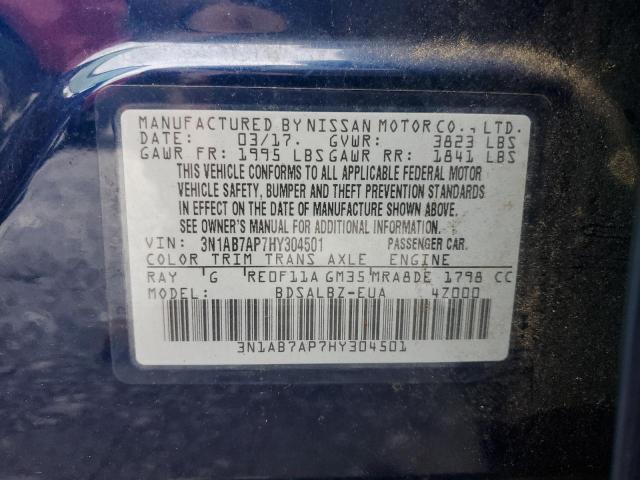 2017 NISSAN SENTRA S - 3N1AB7AP7HY304501