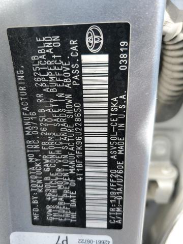 2016 TOYOTA CAMRY LE - 4T1BF1FK9GU228650