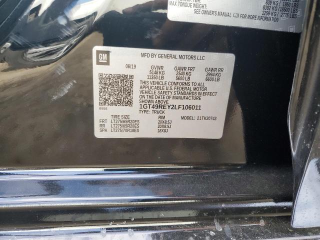 2020 GMC SIERRA K25 - 1GT49REY2LF106011