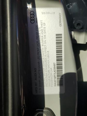 2020 AUDI S3 PREMIUM - WAUE1GFF7LA038487