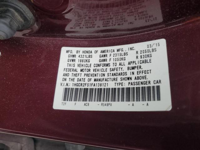 2015 HONDA ACCORD SPO - 1HGCR2F51FA138121