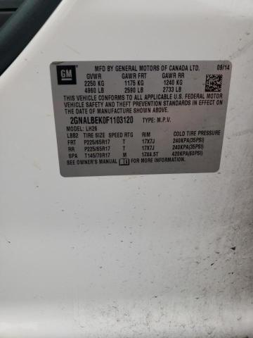 2015 CHEVROLET EQUINOX LT - 2GNALBEK0F1103120