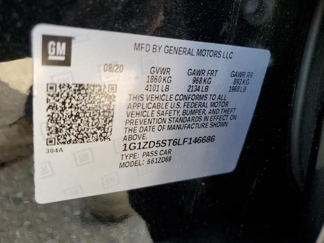 2020 CHEVROLET MALIBU LT - 1G1ZD5ST6LF146686