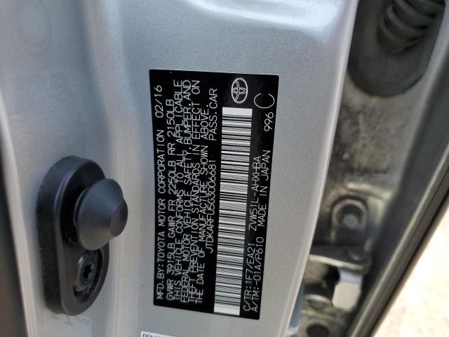 2016 TOYOTA PRIUS - JTDKARFU5G3006681