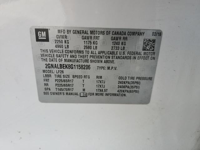 2016 CHEVROLET EQUINOX LS - 2GNALBEK8G1158206