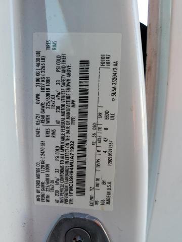 2021 FORD ESCAPE SEL - 1FMCU9H94MUA71902