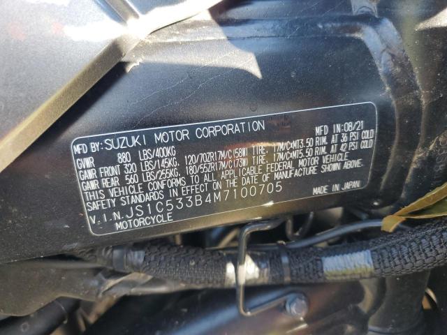 2021 SUZUKI GSX-S750 M - JS1C533B4M7100705