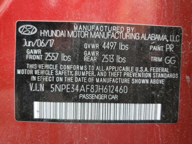 2018 HYUNDAI SONATA SPO - 5NPE34AF8JH612460