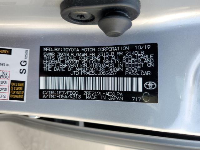 2020 TOYOTA COROLLA LE - JTDHPRAE5LJ082657