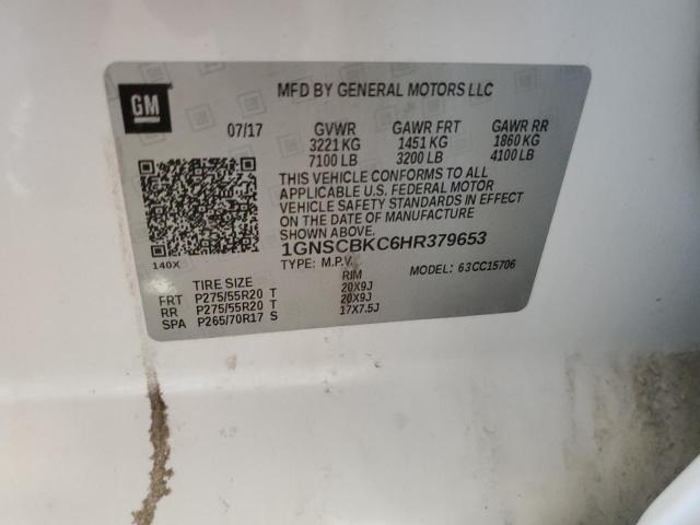 1GNSCBKC6HR379653 2017 CHEVROLET TAHOE