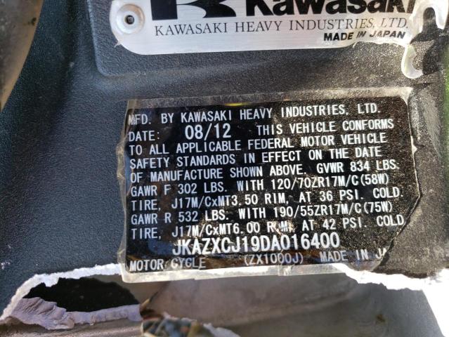 2013 KAWASAKI ZX1000 J - JKAZXCJ19DA016400