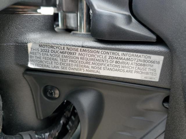 2022 DUCATI MONSTER - ZDMMAMDT2NB006618