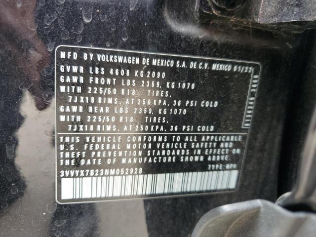 2022 VOLKSWAGEN TAOS SE - 3VVYX7B23NM052928
