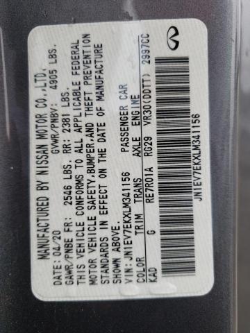 2020 INFINITI Q60 PURE - JN1EV7EKXLM341156