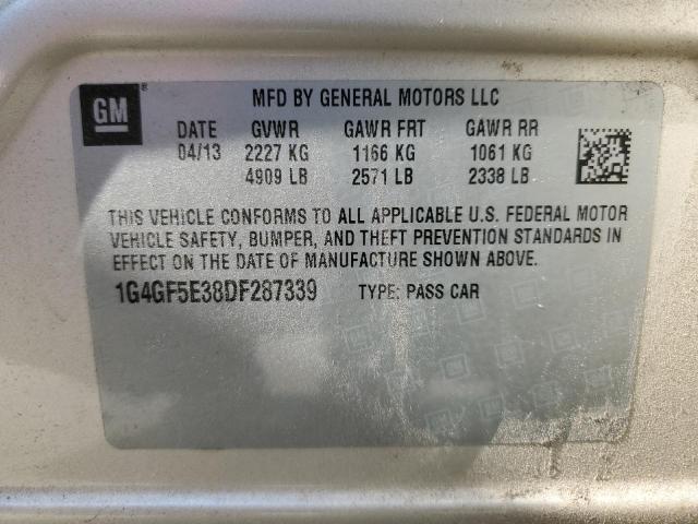 VIN 1G4GF5E38DF287339 2013 Buick Lacrosse, Premium no.12