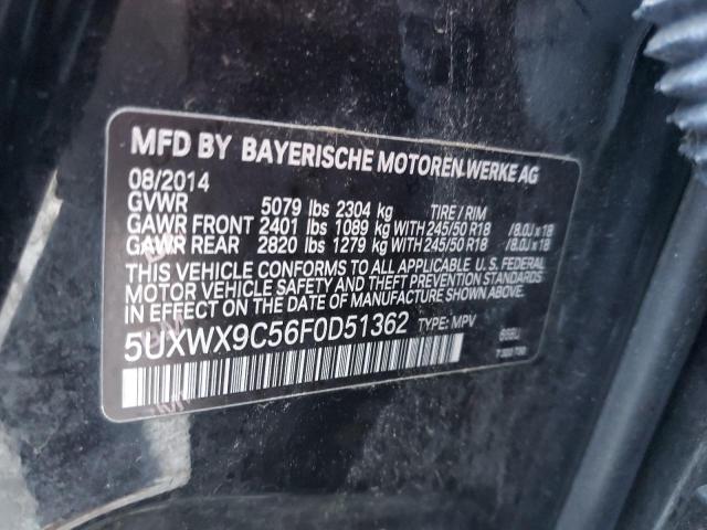 VIN 5UXWX9C56F0D51362 2015 BMW X3, Xdrive28I no.13