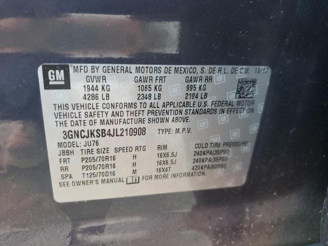 2018 CHEVROLET TRAX LS - 3GNCJKSB4JL210908