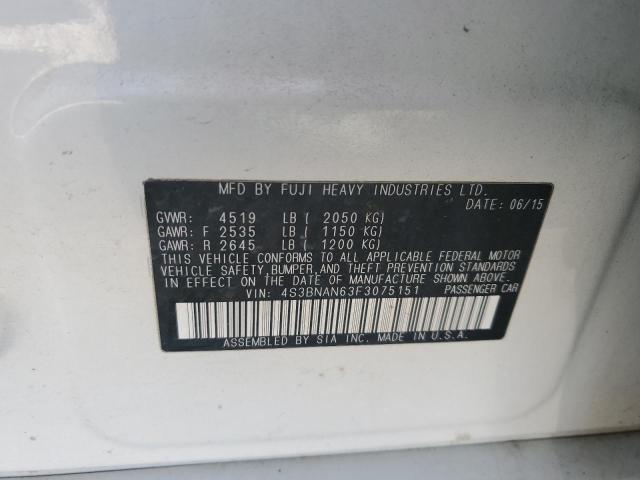 2015 SUBARU LEGACY 2.5 - 4S3BNAN63F3075151