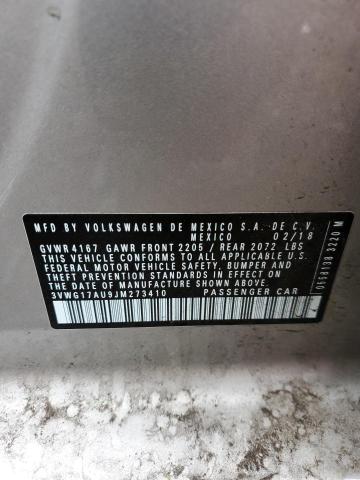 2018 VOLKSWAGEN GOLF S - 3VWG17AU9JM273410