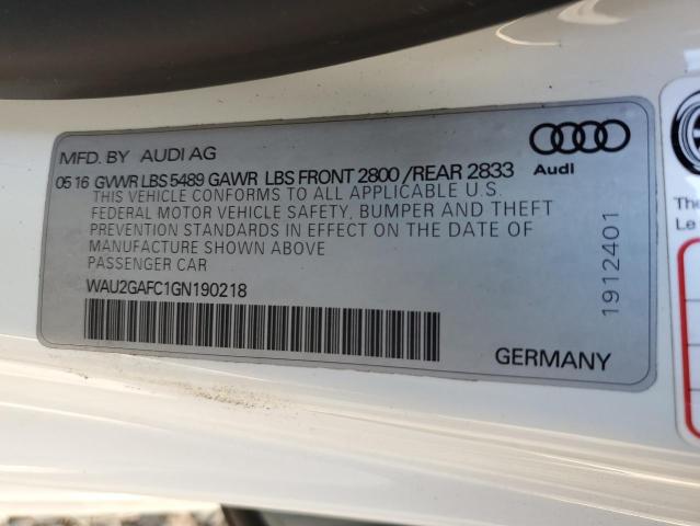 2016 AUDI A7 PRESTIG WAU2GAFC1GN190218