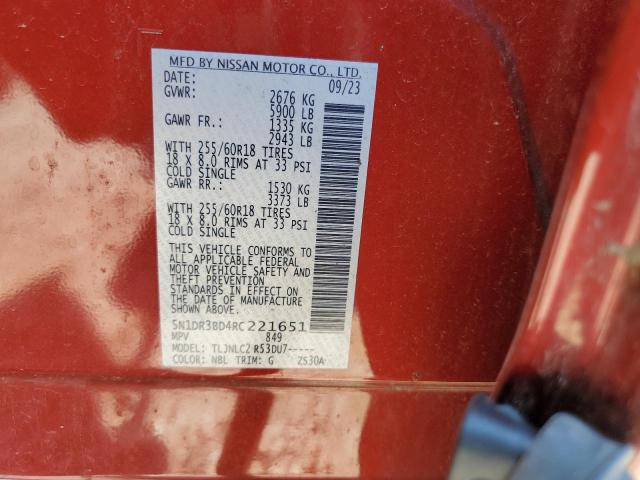 2024 NISSAN PATHFINDER - 5N1DR3BD4RC221651