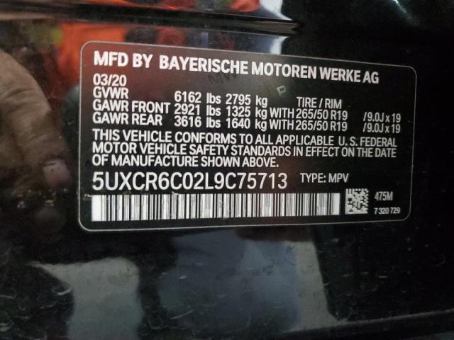 VIN 5UXCR6C02L9C75713 2020 BMW X5, Xdrive40I no.13