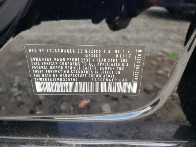 2017 VOLKSWAGEN JETTA S - 3VW2B7AJ9HM309507