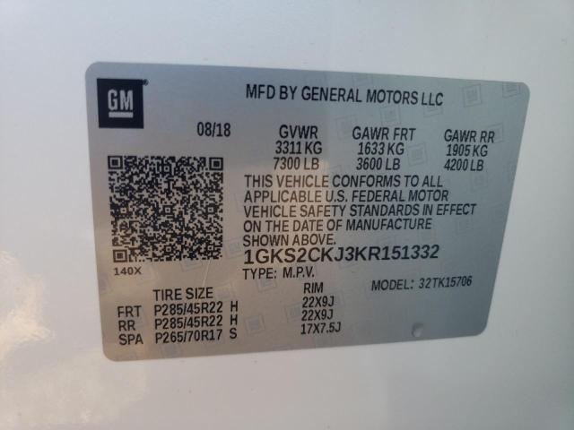 2019 GMC YUKON DENA - 1GKS2CKJ3KR151332