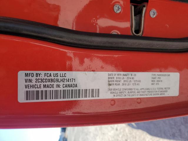2020 DODGE CHARGER SX - 2C3CDXBG9LH214171