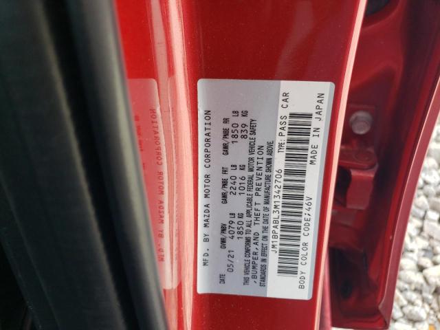 2021 MAZDA 3 SELECT JM1BPABL3M1342706