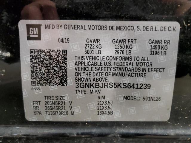 2019 CHEVROLET BLAZER RS - 3GNKBJRS5KS641239