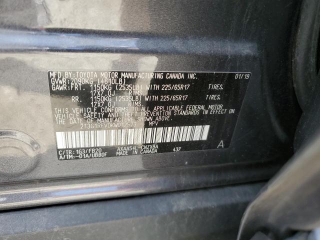 2019 TOYOTA RAV4 LE - 2T3G1RFV0KW012523