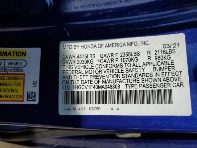 2021 HONDA ACCORD SPO - 1HGCV1F40MA048808