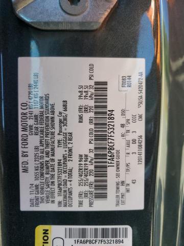 2015 FORD MUSTANG GT - 1FA6P8CF7F5321894