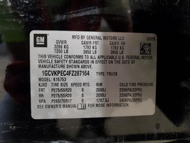 2015 CHEVROLET SILVERADO - 1GCVKPEC4FZ287164
