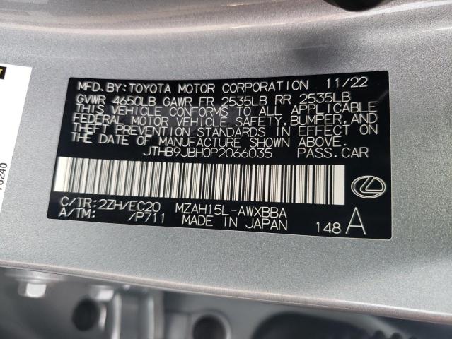 2023 LEXUS UX 250H BA JTHB9JBH0P2066035