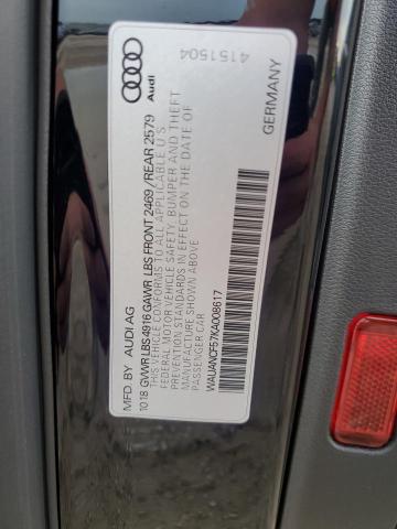 2019 AUDI A5 PREMIUM - WAUANCF57KA008617