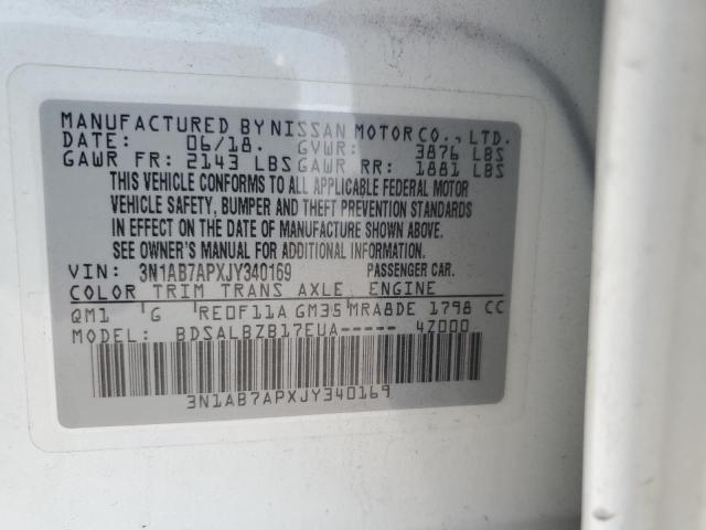2018 NISSAN SENTRA S - 3N1AB7APXJY340169