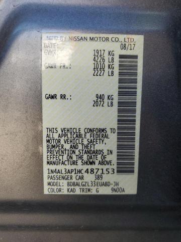 2017 NISSAN ALTIMA 2.5 - 1N4AL3AP1HC487153