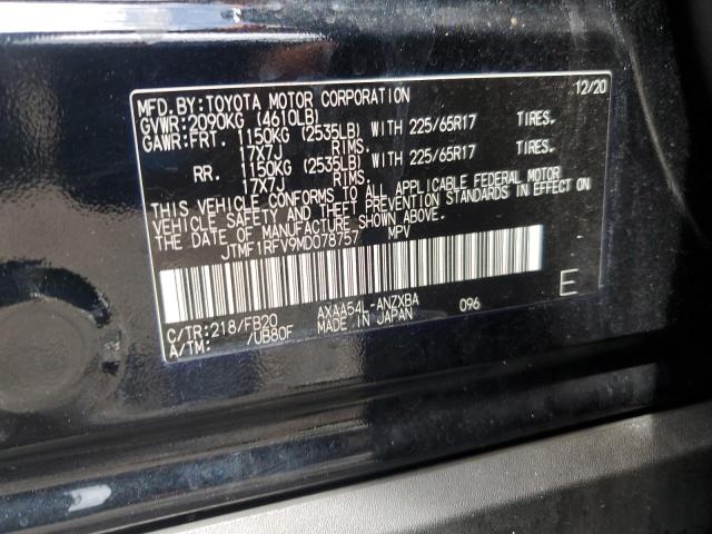 VIN JTMF1RFV9MD078757 2021 Toyota RAV4, LE no.13