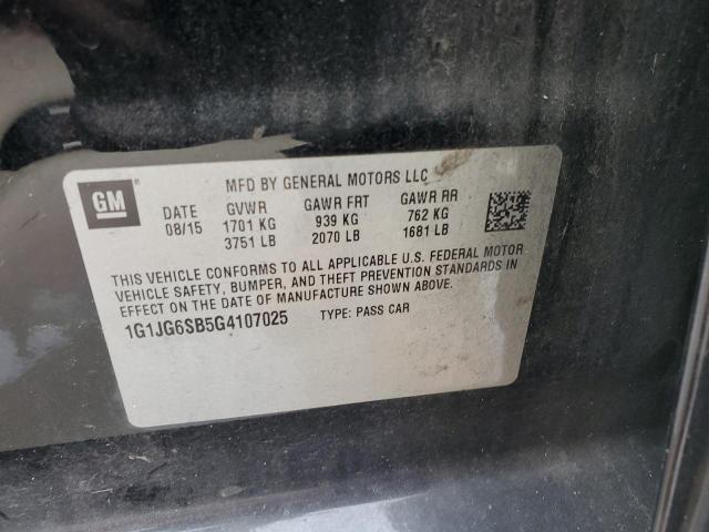 2016 CHEVROLET SONIC RS 1G1JG6SB5G4107025