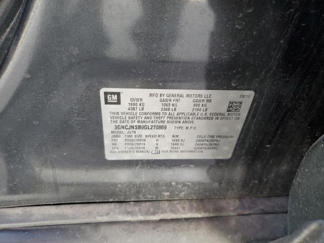 2016 CHEVROLET TRAX LS - 3GNCJNSB9GL270869