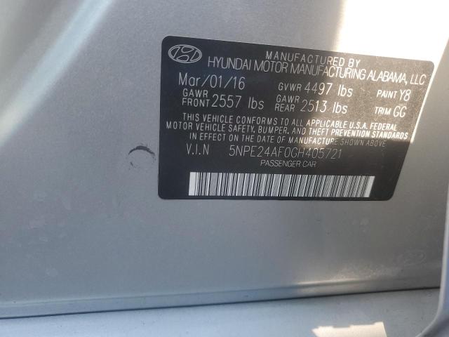 2016 HYUNDAI SONATA SE - 5NPE24AF0GH405721