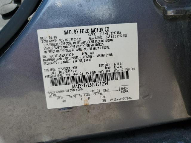 2018 FORD ECOSPORT T - MAJ3P1VE6JC191254
