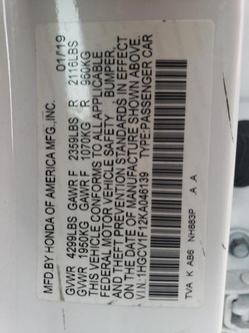 2019 HONDA ACCORD LX - 1HGCV1F12KA046139