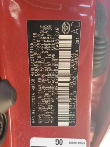 2016 TOYOTA COROLLA L - 2T1BURHE3GC608001