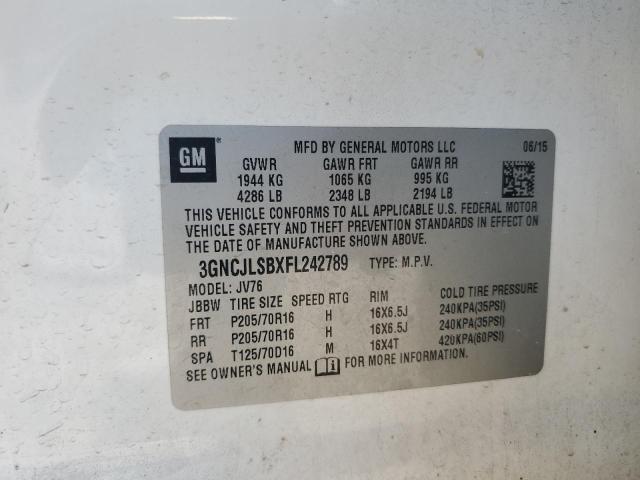 2015 CHEVROLET TRAX 1LT - 3GNCJLSBXFL242789