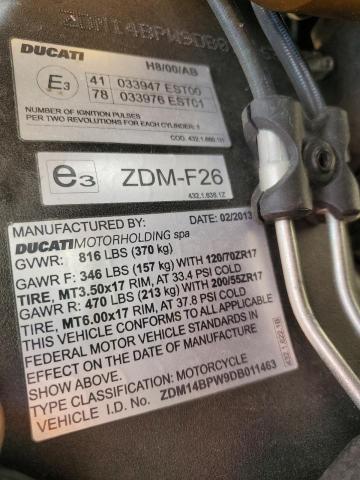 2013 DUCATI SUPERBIKE ZDM14BPW9DB011463