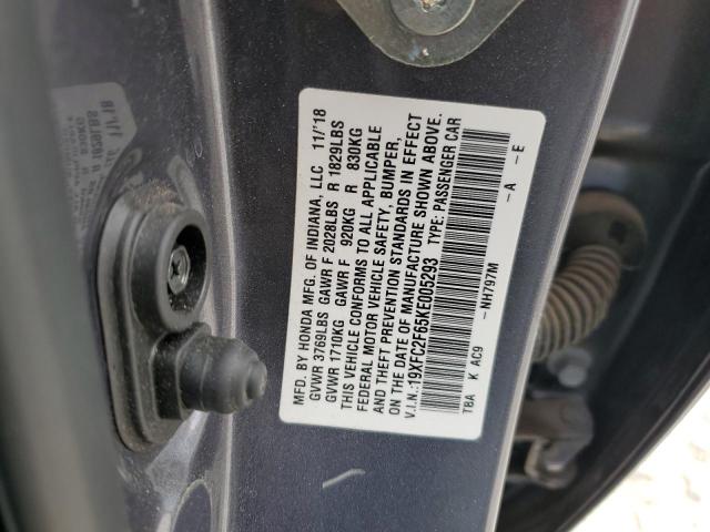 2019 HONDA CIVIC LX - 19XFC2F65KE005293