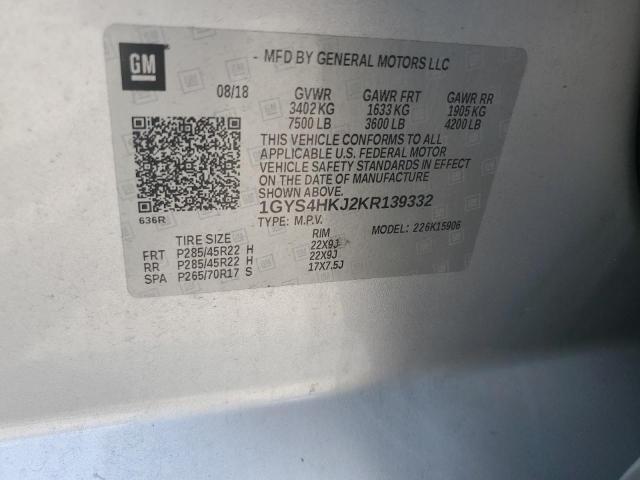 2019 CADILLAC ESCALADE E - 1GYS4HKJ2KR139332